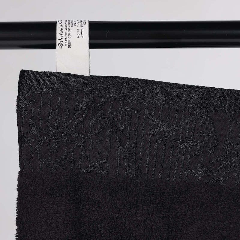 Superior Wisteria Cotton Floral Jacquard Border Hand Towels, Set of 4