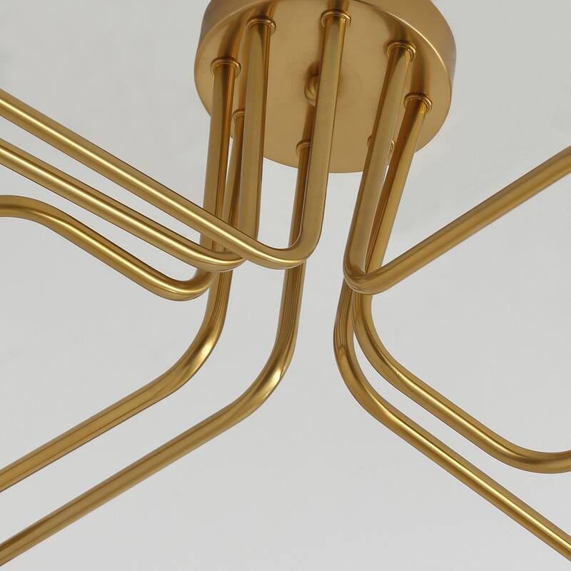 Modern Sputnik Design Muti-Branches Semi Flush Mount Ceiling Light