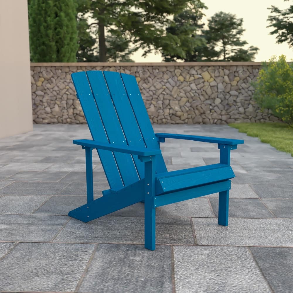 Outdoor All-Weather Poly Resin Wood Adirondack Chair - 29.5"W x 33.5"D x 35"H