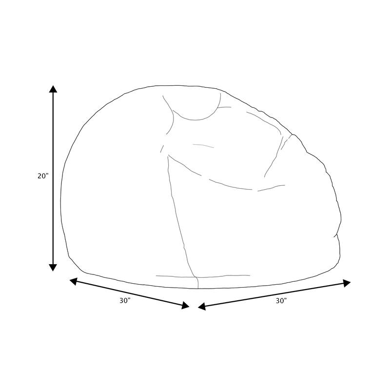 Sorra Home Bean Bag Chair - 30 x 30 x 20 inches