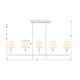 preview thumbnail 8 of 8, Broche 5 Light Matte White Chandelier - 53.5"W x 21"H x 6"D