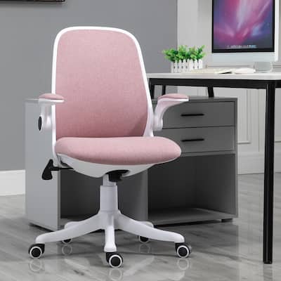 Vinsetto 360-deg Swivel Office Chair Breathable Fabric Computer Rocker with Lift able Armrest Home Office
