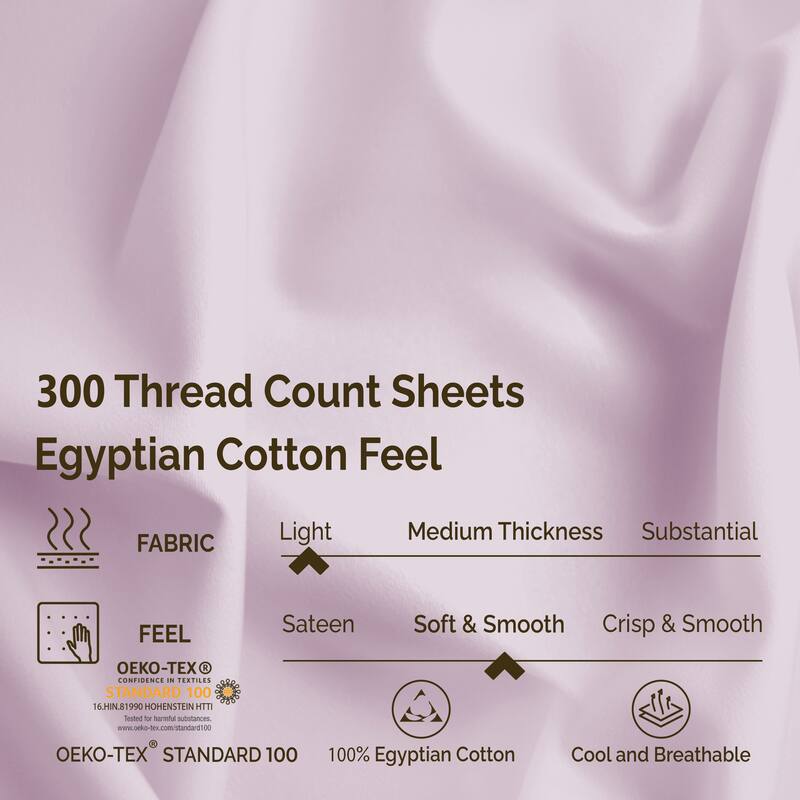 Egyptian Cotton 300 Thread Count Solid Bed Sheet Set by Superior