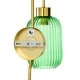 preview thumbnail 9 of 11, Adrienne River of Goods Green Glass and Metal Retro Wall Sconce - 5.375" x 8.625" x 32.25"