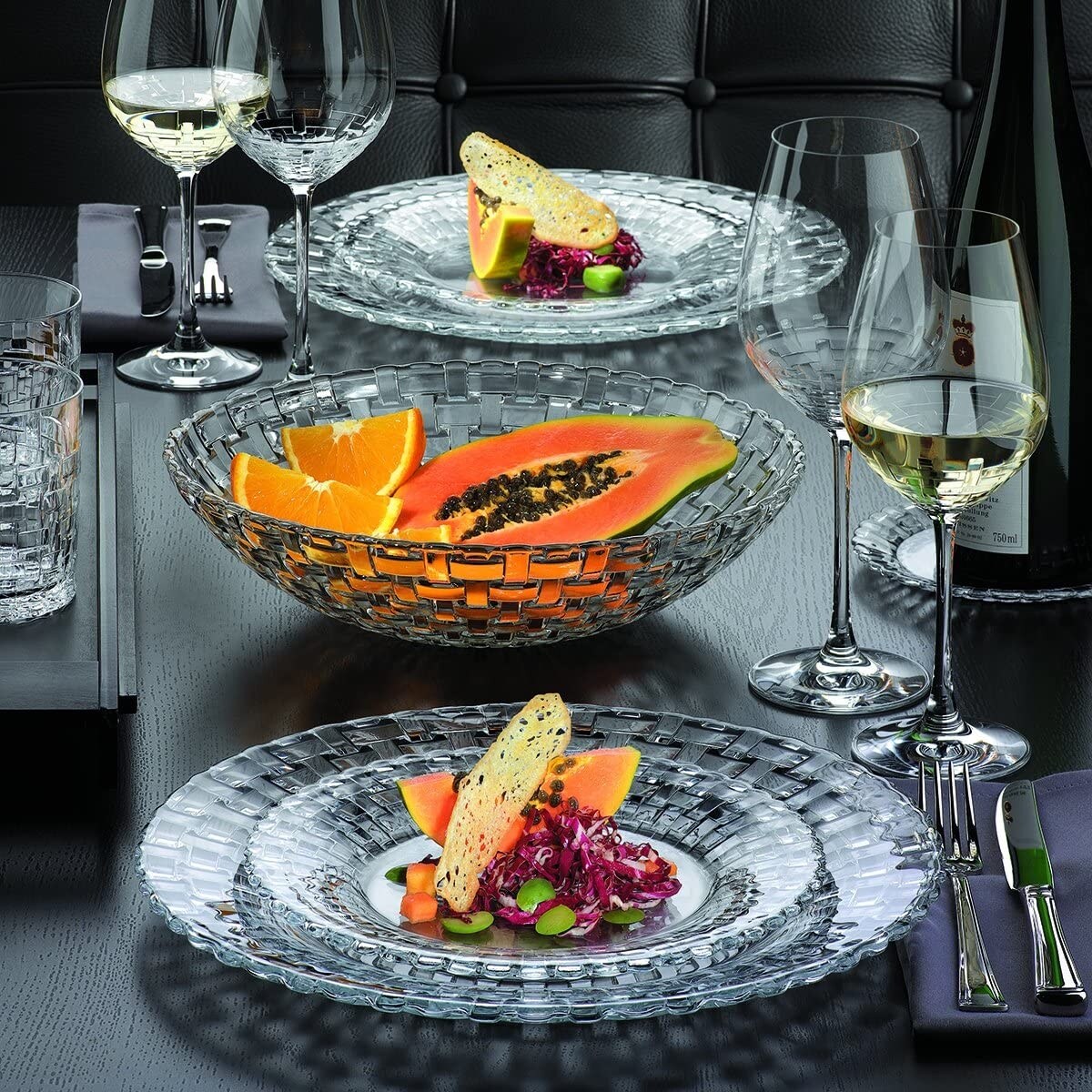 Nachtmann Set of 2 Bossa Nova Crystal Plates - On Sale - Bed Bath & Beyond  - 38284200