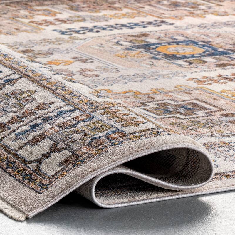Nuloom Jocelyn Global Inspired Medallion Fringe Area Rug
