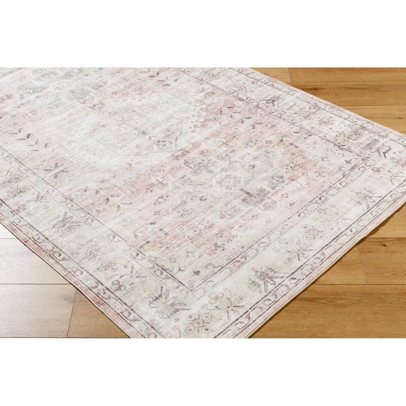 Livabliss Traditional Lavable Medallion Washable Area Rug