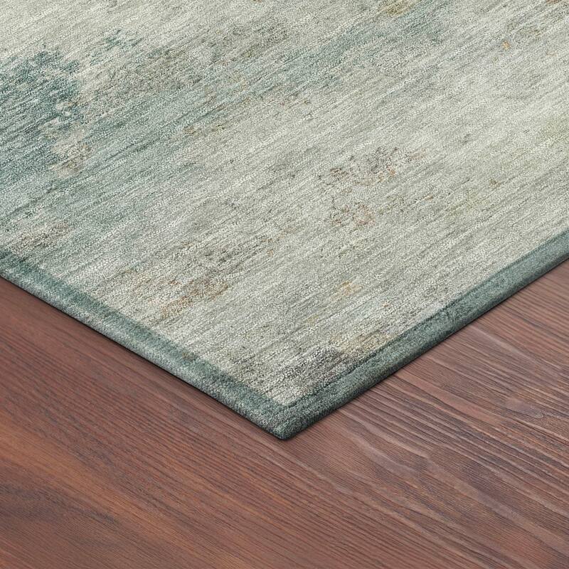 Machine Washable Indoor/ Outdoor Modern Contemporary Chantille Rug