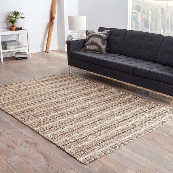 Scully Natural Stripe Grey Beige Area Rug Overstock 8571732