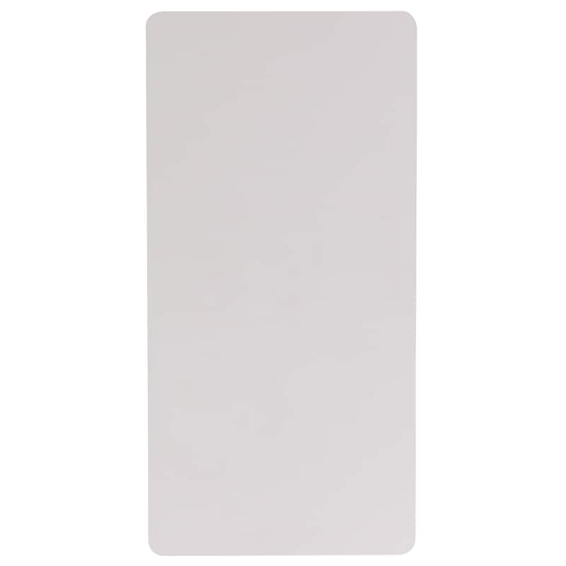 24"W x 48"D White Plastic Folding Indoor-Outdoor Training Table