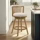 preview thumbnail 23 of 64, Harper Modern Swivel Bar Stool, Upholstered Counter Height Chair with Solid Wood Frame Single - Ivory - Counter Height