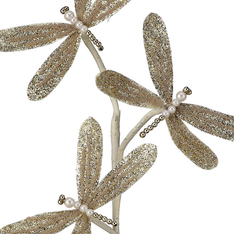 16" Glitter Dragonfly Spray Set of 3