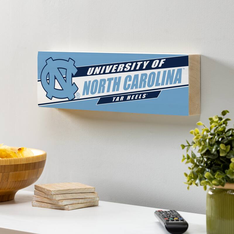 University of North Carolina Wooden Tabletop Mantel Shelf Sign