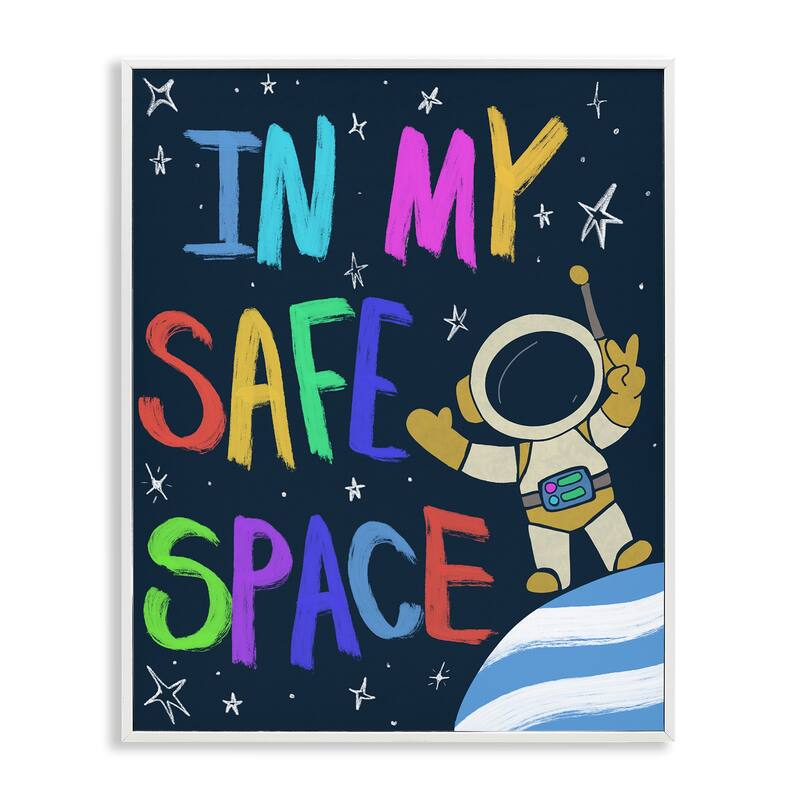 Stupell Comforting In My Safe Space Framed Giclee Art Design By Chen Alyesh - 11 x 14 - White