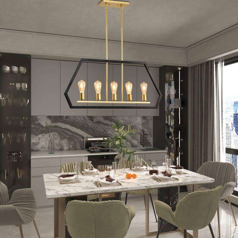 Maxax 5 - Light Kitchen Island Linear Pendant