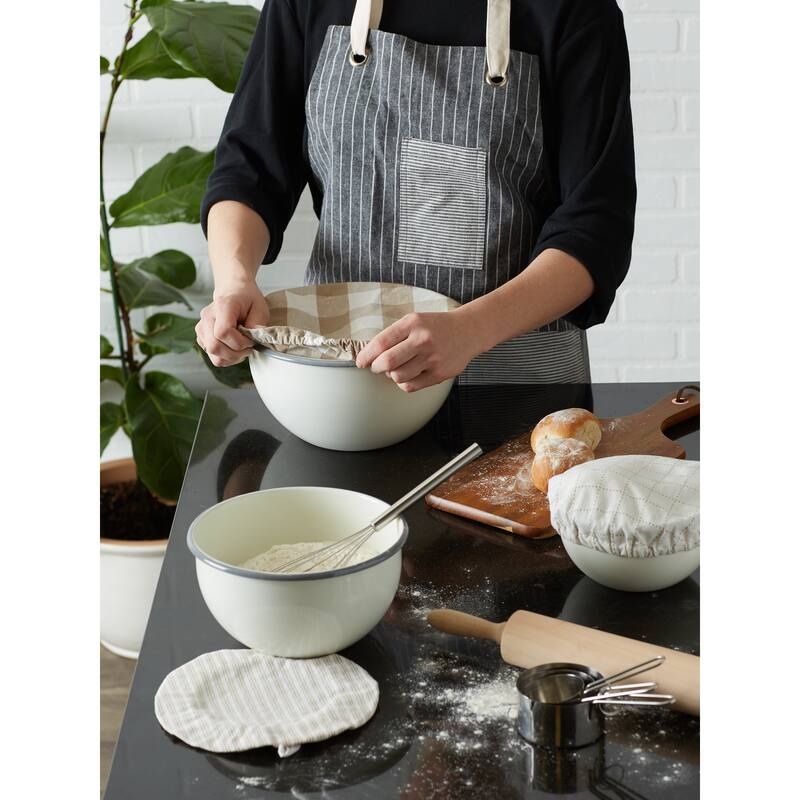 DII Asst Stone Farmhouse Woven Dish Cover (Set of 3)