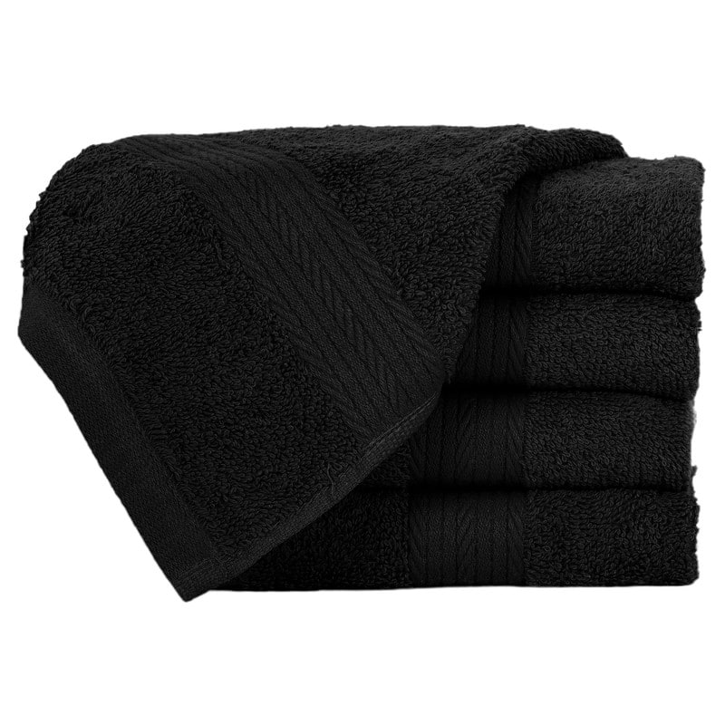 Pure Cotton 600 GSM Absorbent Washcloths 12x12 Inch by Ample Decor - 5 Pcs