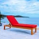 Option Natural Wood/Red Cushion