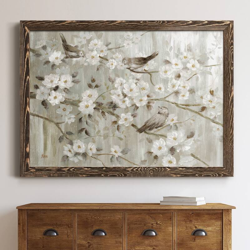 Neutral Spring Birds-Premium Framed Canvas - Ready to Hang