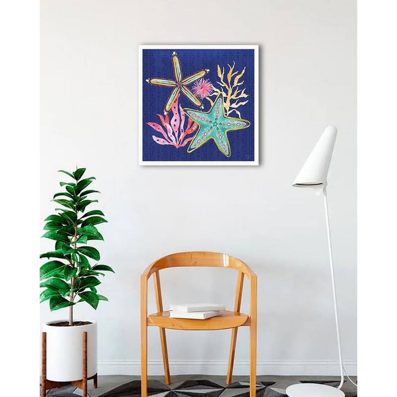 Along The Coast III Framed Poster - 24 x 24 Inch - White