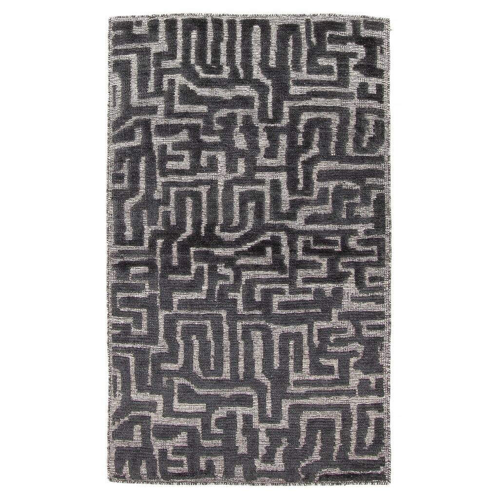 ECARPETGALLERY Hand-knotted Tangier Grey Wool Rug - 2'11 x 4'10