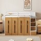 preview thumbnail 2 of 11, Modern Loft Bed with Two-Tone Storage Stairs and Pull-Out Wardrobes, Twin Size