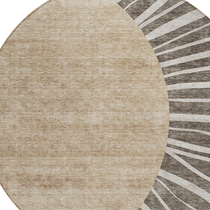 HomeRoots Abstract Transitional Rectangle Outdoor Rug
