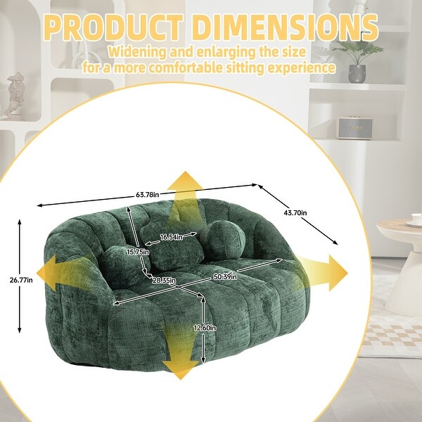 Bean Bag sofa Lazy Sofa Durable Comfort Lounger High Back Bean Bag