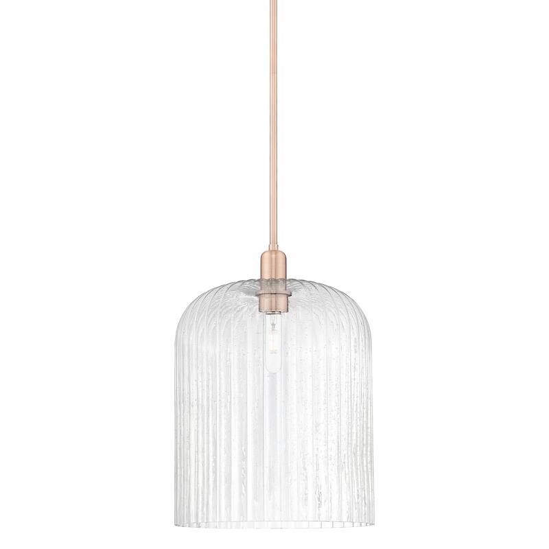 Innovations Lighting 716-1S-18-12 Bridal Veil Pendant Bridal Veil 12" - Antique Copper / Seedy