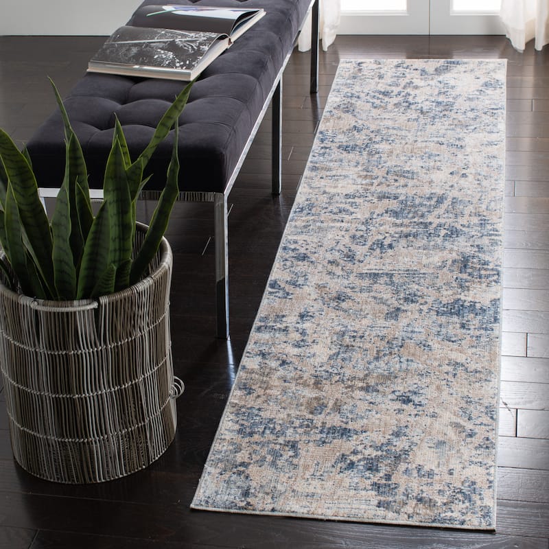 SAFAVIEH Moon Dust Laverna Transitional Oriental Rug - 2' x 8' Runner - Grey/Blue