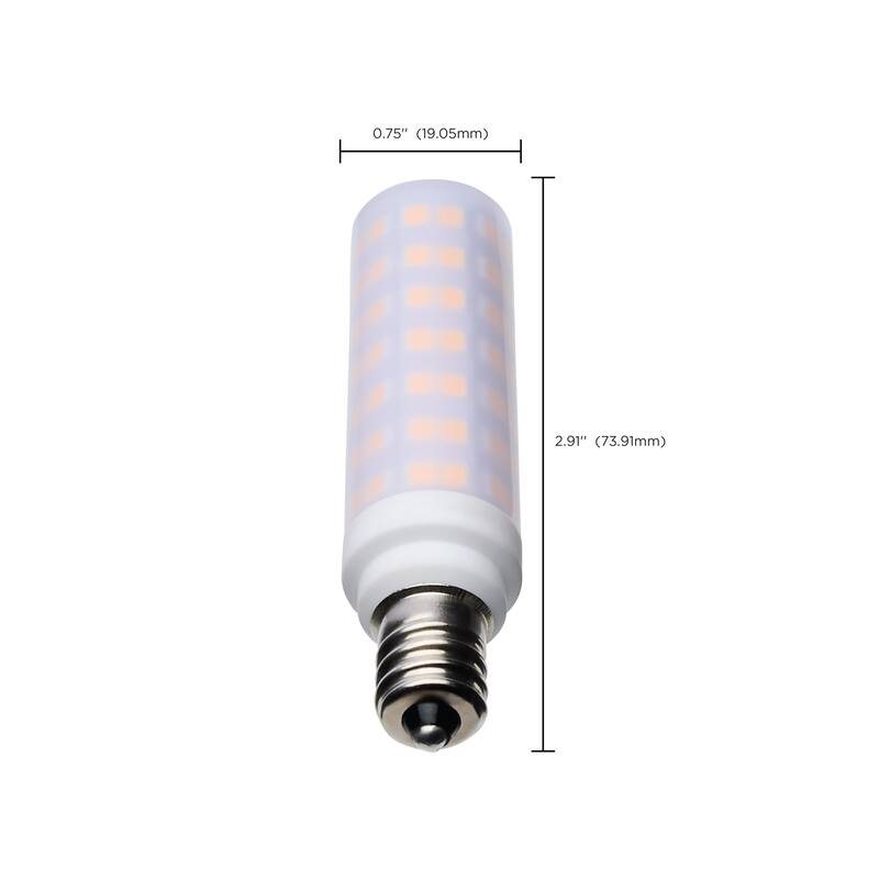 6.5 Watt T6 LED Frost Finish E12 Base 3000K 120 Volt