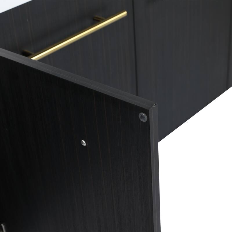Modern Floating 24-Inch Bathroom Vanity Cabinet, Black Chestnut with Ample Storage, No Top Sink Included