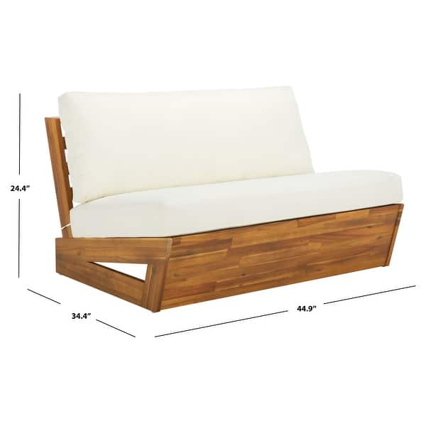 dimension image slide 1 of 2, SAFAVIEH Outdoor Patio Furniture Dune Sofa - 45"W x 34"D x 24"H