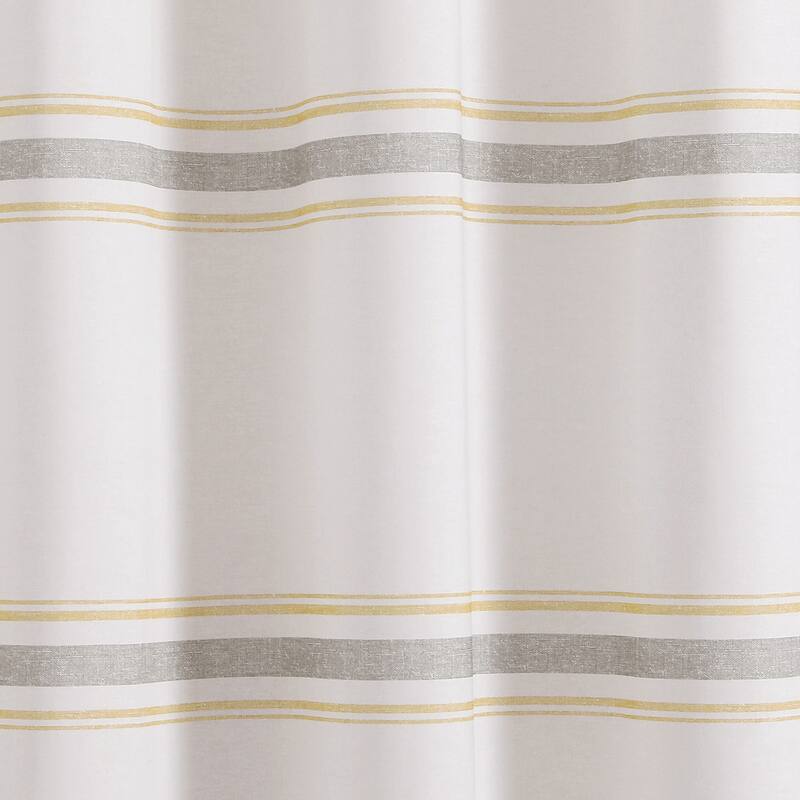 Lush Decor Farmhouse Stripe Shower Curtain