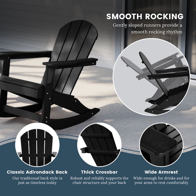 Polytrends Laguna Hdpe All Weather Outdoor Patio Rocking Chair