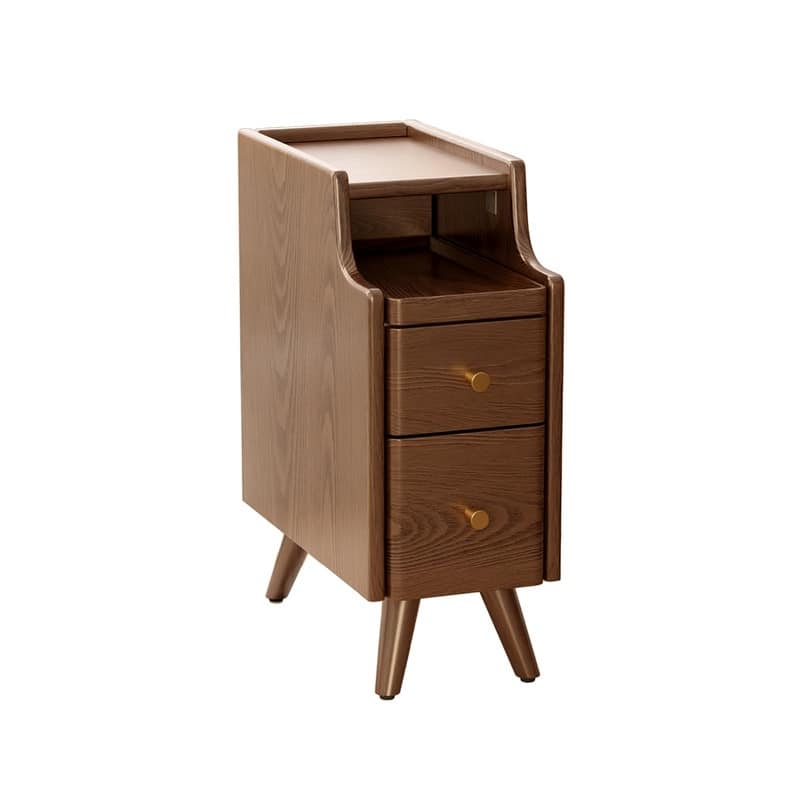 Solid Wood Nightstand with Drawers