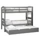 preview thumbnail 67 of 79, Walker Edison Solid Wood Twin Size Bunk Bed with Trundle