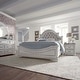 preview thumbnail 1 of 36, Magnolia Manor Upholstered Bed, Dresser and Mirror, and Nightstand Set Antique White - Queen