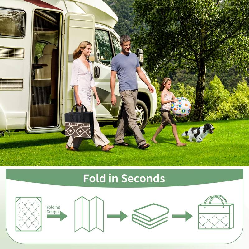 Mcow Geometric Frame Collection Waterproof Outdoor Area Rug