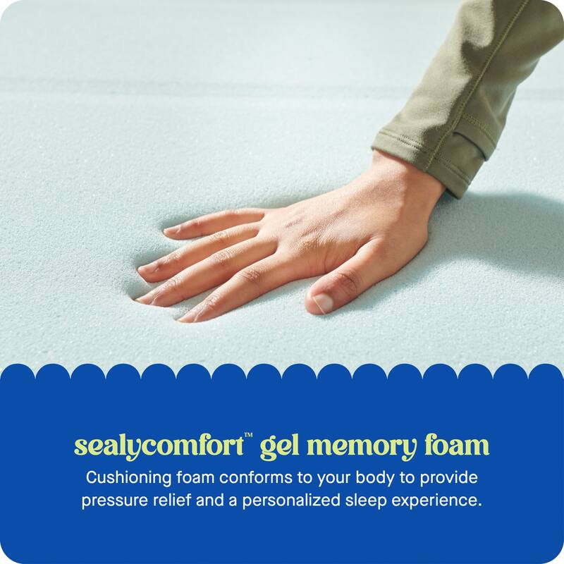 Sealy Dreamlife 2" Gel Memory Foam Mattress Topper with Cooling Cover