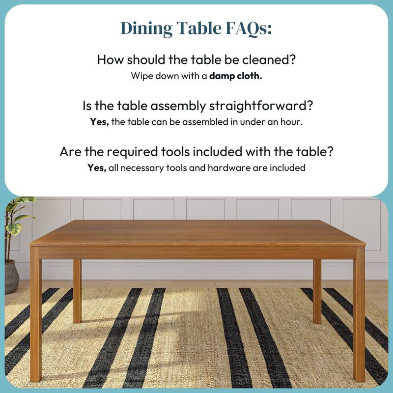 Rectangular 72" Dining Table