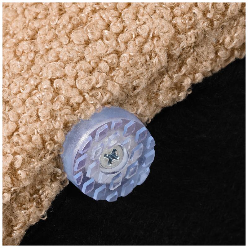 Bayville 16" Tall Sherpa Round Ottoman With Storage