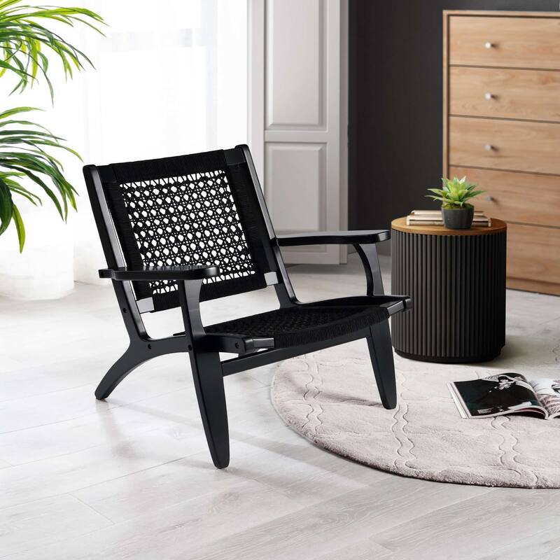 Boraam Harrison Woven Accent Armchair - Black