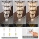 preview thumbnail 10 of 35, KAYLA 28-Lights Crystal Staircase Chandelier, Indoor Pendant Light, 118'' Modern High Ceiling Light, Height Adjustable