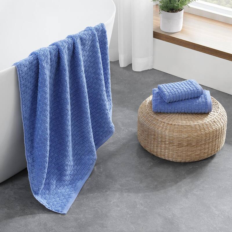 Tommy Hilfiger Brick Texture Solid Cotton 6 Piece Towel Set - 6 Piece
