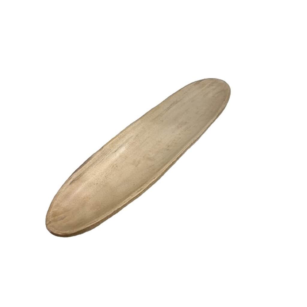 Sun Bleached Mango Wood Platter Sm L23" x W6" x H1.5" - Sun Bleached