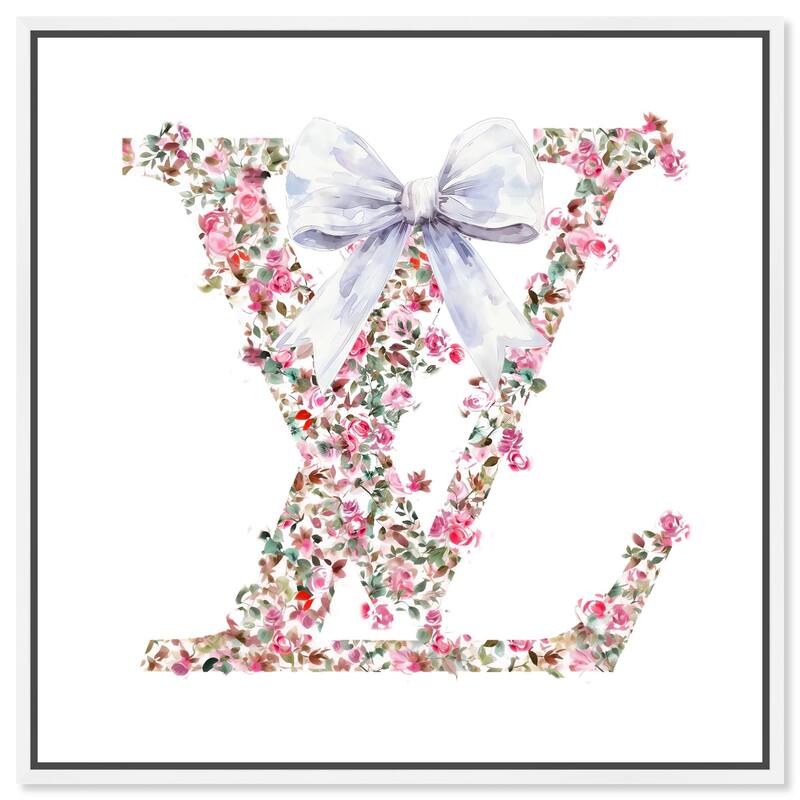 Makes Me Believe Bow Canvas by Art Remedy - White - 16" x 16"