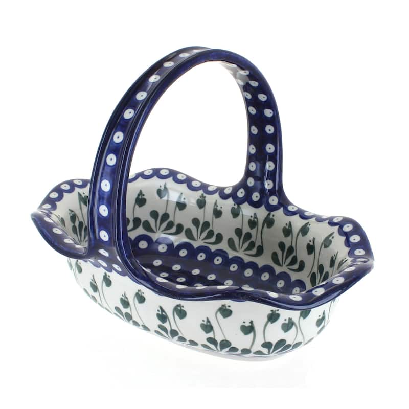 Blue Rose Polish Pottery 876 Ceramika Artystyczna Basket - Alyce