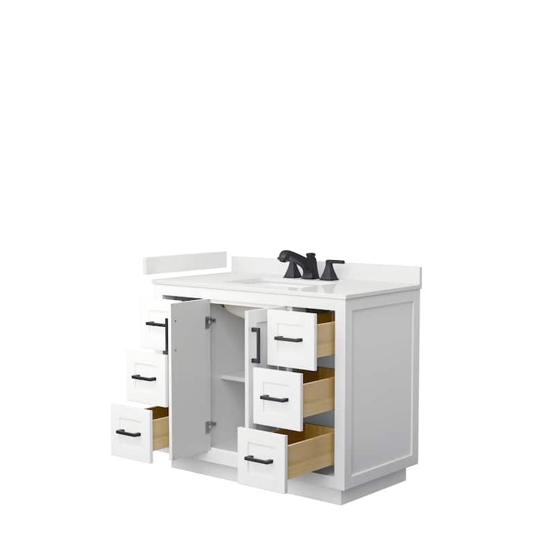 Miranda 42-inch Single Vanity, Quartz Top