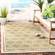preview thumbnail 7 of 144, SAFAVIEH Courtyard Thomasina Indoor/ Outdoor Waterproof Patio Backyard Rug 5'3" x 7'7" - Green/Beige